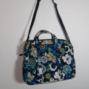 VERA BRADLEY Blue Floral Satchel Tote
